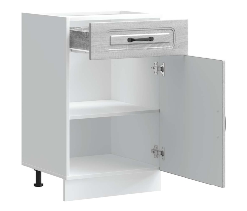 Mueble bajo de cocina Kalmar gris sonoma madera de ingeniería