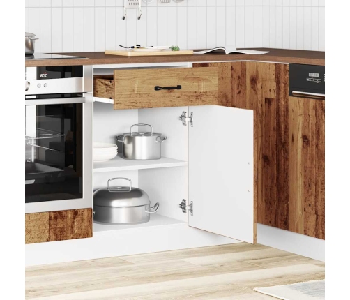 Mueble bajo de cocina Kalmar madera antigua de ingeniería