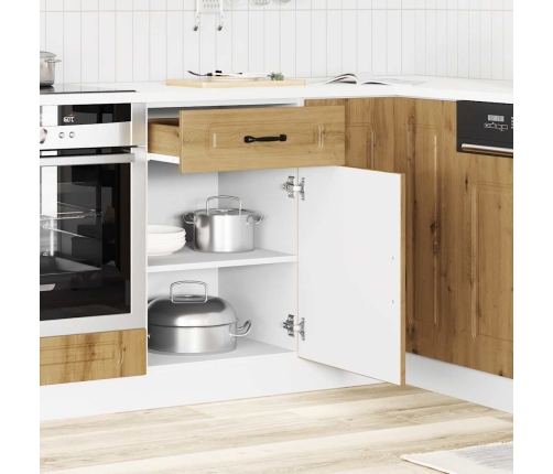 Mueble bajo de cocina Kalmar roble artesanal madera ingeniería