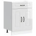 Mueble bajo cocina Kalmar madera ingeniería blanca alto brillo