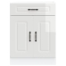 Mueble bajo cocina Kalmar madera ingeniería blanca alto brillo
