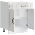 Mueble bajo cocina Kalmar madera ingeniería blanca alto brillo