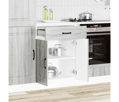 Mueble bajo de cocina Kalmar gris sonoma madera de ingeniería