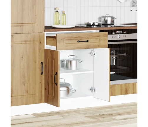 Mueble bajo de cocina Kalmar roble artesanal madera ingeniería