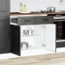 Mueble bajo de cocina Kalmar madera de ingeniería negra