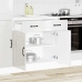 Mueble bajo cocina Kalmar madera ingeniería blanca alto brillo