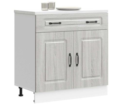 Mueble bajo de cocina Kalmar gris sonoma madera de ingeniería