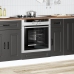 Mueble de horno Kalmar negra madera reconstituida