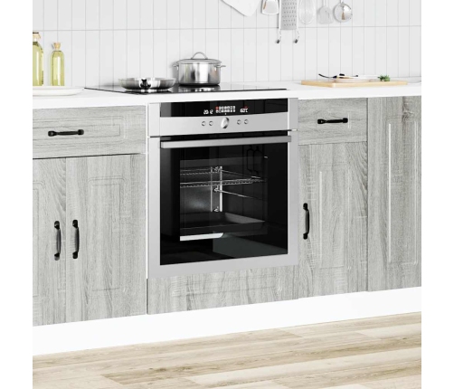 Mueble de horno Kalmar gris sonoma madera reconstituida