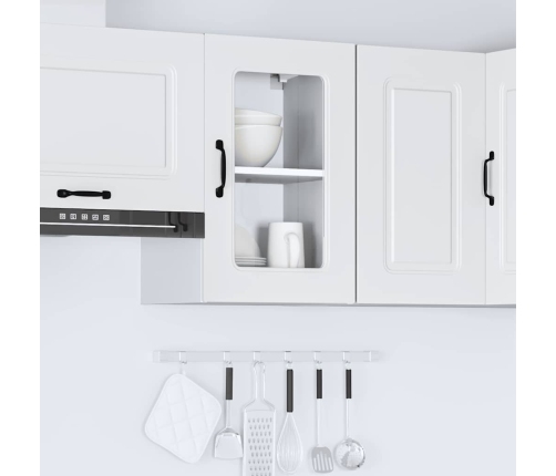 Armario pared cocina puerta de cristal Kalmar blanca