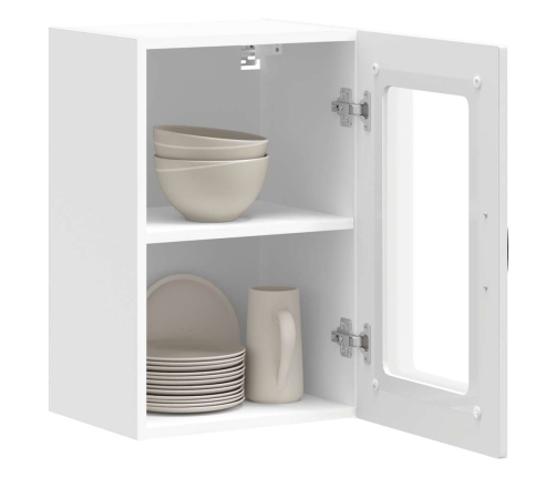 Armario pared cocina puerta de cristal Kalmar blanca