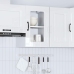 Armario pared cocina puerta cristal Kalmar blanca alto brillo