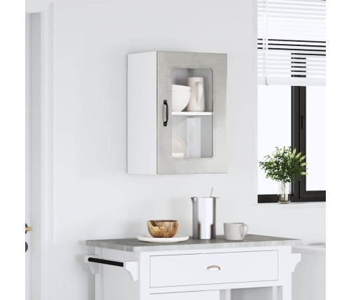 Armario pared cocina puerta de cristal Kalmar gris hormigón