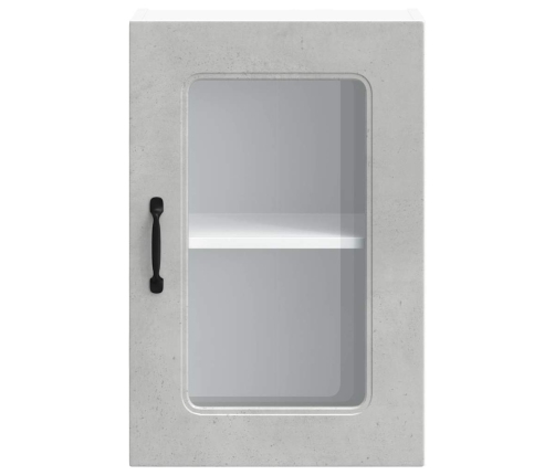 Armario pared cocina puerta de cristal Kalmar gris hormigón