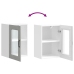 Armario pared cocina puerta de cristal Kalmar gris hormigón