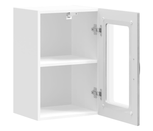 Armario pared cocina puerta de cristal Kalmar gris hormigón