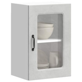 Armario pared cocina puerta de cristal Kalmar gris hormigón