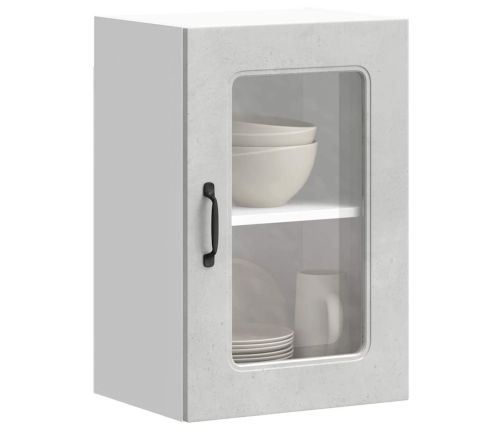 Armario pared cocina puerta de cristal Kalmar gris hormigón