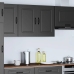 Armario de pared para cocina Kalmar madera de ingeniería negra