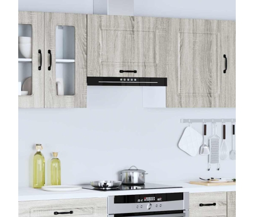 Mueble de pared de cocina Kalmar madera ingeniería sonoma gris