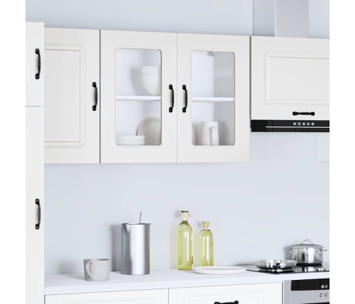 Armario pared cocina puerta de cristal Kalmar blanca