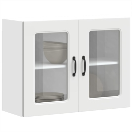 Armario pared cocina puerta de cristal Kalmar blanca