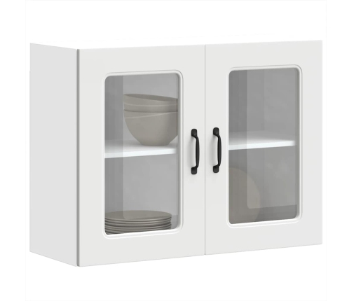 Armario pared cocina puerta de cristal Kalmar blanca