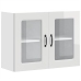 Armario pared cocina puerta cristal Kalmar blanca alto brillo