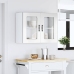 Armario pared cocina puerta cristal Kalmar blanca alto brillo