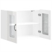 Armario pared cocina puerta cristal Kalmar blanca alto brillo