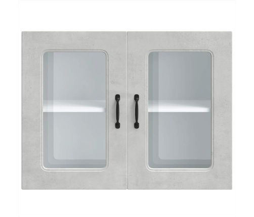 Armario pared cocina puerta de cristal Kalmar gris hormigón