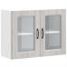 Armario pared cocina puerta de cristal Kalmar sonoma gris