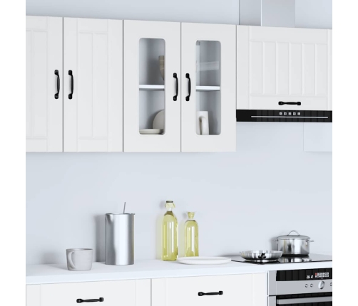 Armario pared cocina puerta de cristal Kalmar blanca