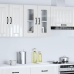 Armario pared cocina puerta cristal Kalmar blanca alto brillo