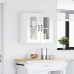 Armario pared cocina puerta cristal Kalmar blanca alto brillo