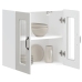 Armario pared cocina puerta cristal Kalmar blanca alto brillo