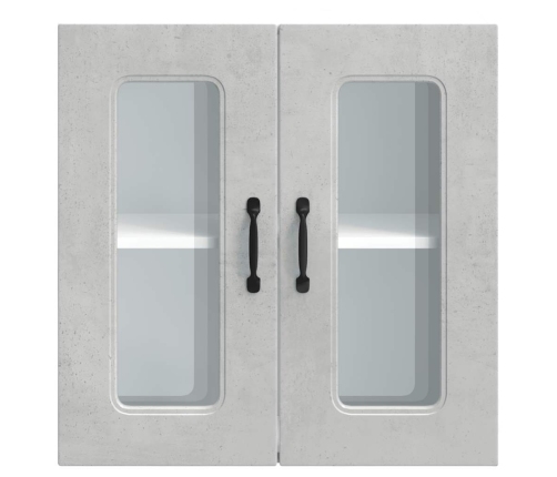 Armario pared cocina puerta de cristal Kalmar gris hormigón