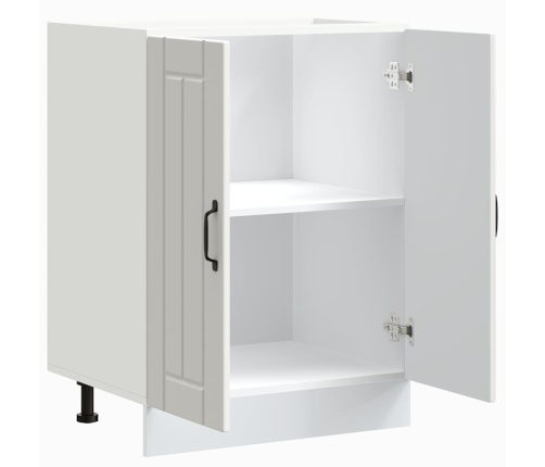 Mueble bajo para fregadero Lucca blanco brillante