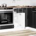 Mueble bajo de cocina Lucca madera ingeniería negra