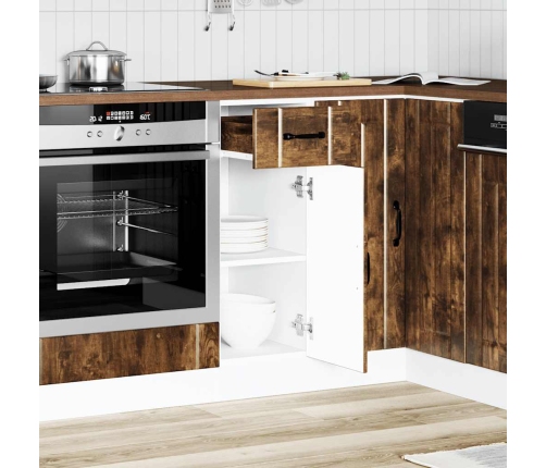 Mueble bajo de cocina Lucca roble ahumado