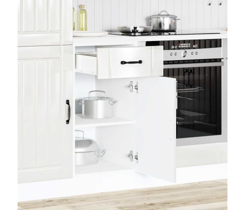 Mueble bajo de cocina Lucca blanca de alto brillo