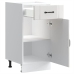 Mueble bajo de cocina Lucca blanca de alto brillo