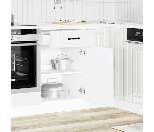 Mueble bajo de cocina Lucca blanca de alto brillo