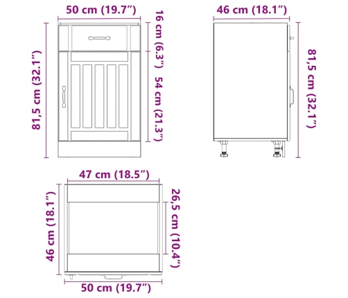 Mueble bajo de cocina Lucca blanca de alto brillo