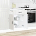 Mueble bajo de cocina Lucca blanca de alto brillo