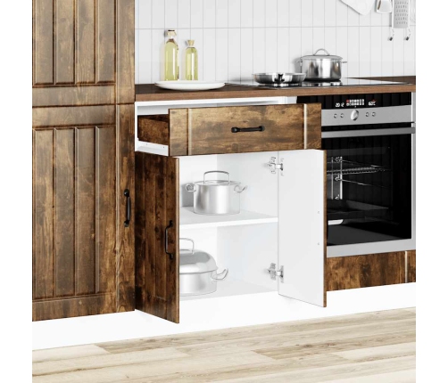 Mueble bajo de cocina Lucca roble ahumado