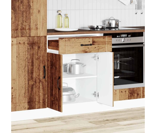 Mueble bajo de cocina Lucca madera vieja