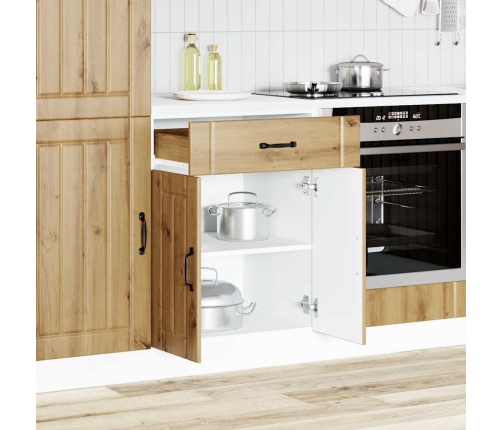 Mueble bajo de cocina Lucca roble artesanal