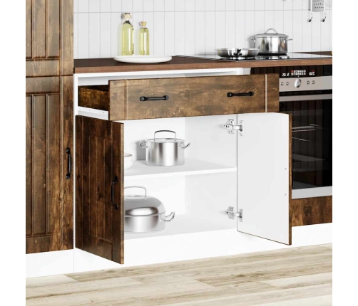 Mueble bajo de cocina Lucca roble ahumado