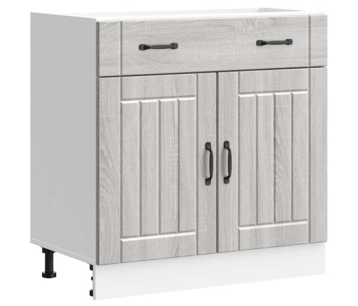 Mueble bajo de cocina Lucca madera contrachapada gris sonoma